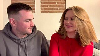 Behind the Scenes: Blonde Russian Coed Una Fairy Licks Andres Acosta