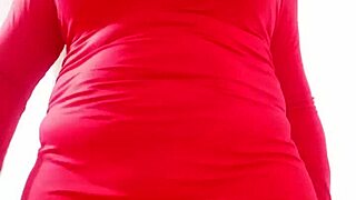 i catch my colombian stepmom teasing huge cameltoe in short dress for me