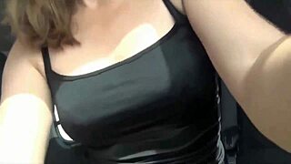 Young Blonde Teen Masturbates with Toys in Public Car Webcam