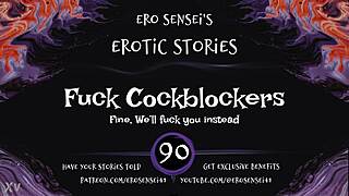 women conquer cockblockers with intense erotic masturbation audio
