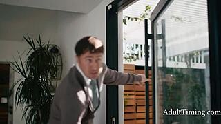 neighbor spots cubbi thompson's wet pussy craving his bulging cock for secret licks