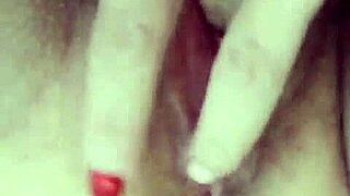 fingers plunge deep into wet clit and vagina close up