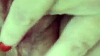 fingers plunge deep into wet clit and vagina close up