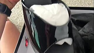 Modeling my new Pleaser heels in sexy teaser strip