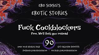 women conquer cockblockers with intense erotic masturbation audio