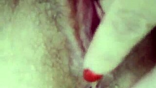 fingers plunge deep into wet clit and vagina close up