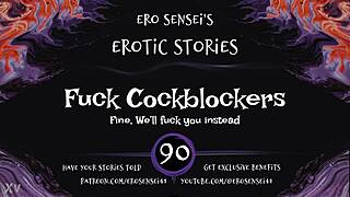 women conquer cockblockers with intense erotic masturbation audio