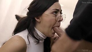 hey whitney wright gives the nerdiest glasses blowjob you'll ever crave