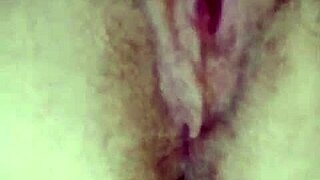 fingers plunge deep into wet clit and vagina close up