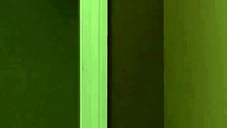 shemale babe strokes cock hard for massive cumshot explosion