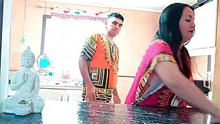 Indian Stepmom's Steamy Kitchen Ride with Eager Stepson?