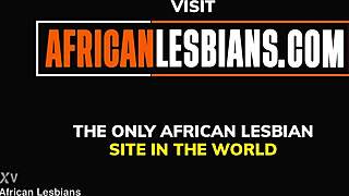 amateur african ebony lesbians toy each other's wet pussies in teasing bathroom play