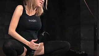 Bound Submissive Endures Garage Ring Gag Humiliation