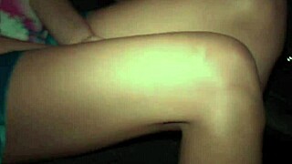 Kitty Jane's pulse races with excitement undressing in car for public orgy thrill