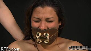 Naughty beauty takes massive facial cumshot punishment!