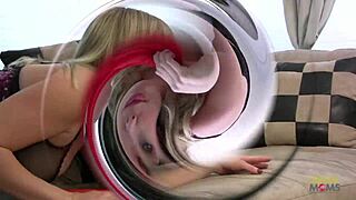 Brave Blonde Milf Takes BBC Anal Creampie Cowgirl Riding in Lingerie Heels