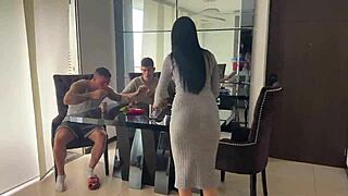 Colombian MILF invites crew for lunch then they POUND her ASS hard in exchange