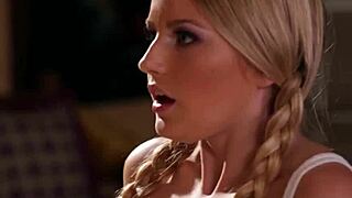 classy milf dives into cute teen's trimmed pussy for cunilingus