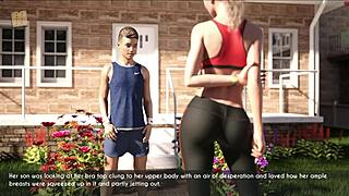 hey milf wife and stepmom, your big tits bounce on jog