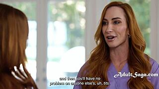 masseuse chats nerves away practicing massage on milf in-law