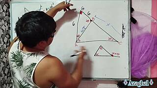 Asian Nerd Student Teacher Bedroom Sex with Brown Eyes Mathematical Temptation