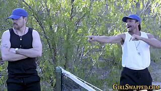 stepdaughter teen rides cocks in wild fourway group facial orgy