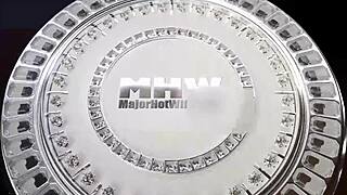 Slim brunette Maxine X rides Rome Major's tongue then twat hard