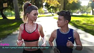 hey milf wife and stepmom, your big tits bounce on jog