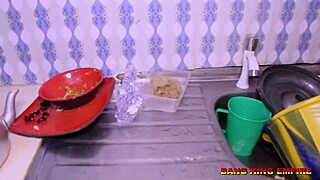 caught my horny african latina wife bent over masturbating hairy pussy with huge local dildo