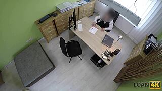 LOAN AGENT FUCKS CZECH TEEN CUSTOMER DOGGYSTYLE AND CUMS ON HER FACE!