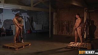 sebastian ties up big balls uncut penis for kinky play