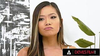 Nympho Vina Sky Rides Cock Cowgirl In Devils Film Frenzy!