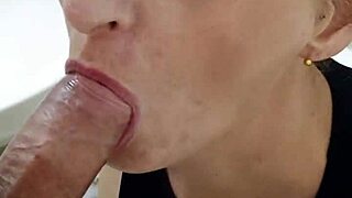 Sandra swallows my hot sperm!