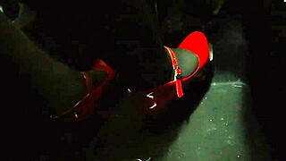 Redhead Voyeur Pedal Pumps Heels Nylon Leggings Car to Office