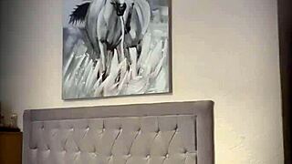 Blonde Milf Teases with Slow Striptease Ripping Clothes Off