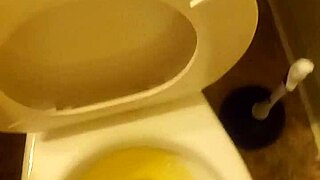 ever wonder how a 21-year-old's penis peeks out while pissing in the toilet?