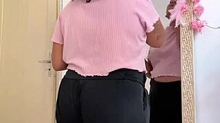 chubby ebony babe farts getting ready for her hot date