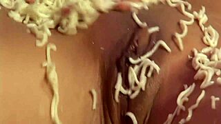 kaiya lynn slurps monster cock like oodle of noodles in fishnets