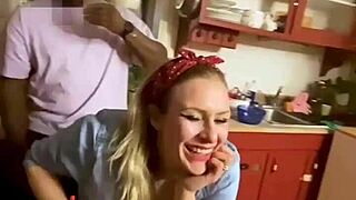 Bbc bull humiliates cuckold husband while creampie fucking cheating milf wife