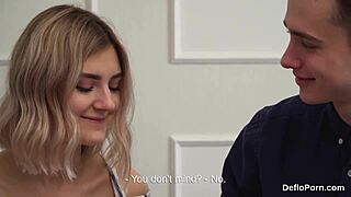 Lovely Teen Stretches Spread Virgin Snatch for Defloration