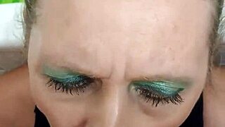 Sandra swallows my hot sperm!