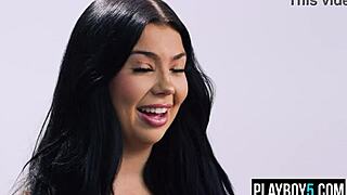 Aussie teen Holly Day fingers pussy to orgasm post-interview!