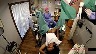 Ebony College Student Nikki Stars Spreads in Gyno Exam Spy Cam at Tampa University