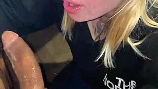 i welcomed my friend with a deepthroat blowjob and swallowed his hot cumshot