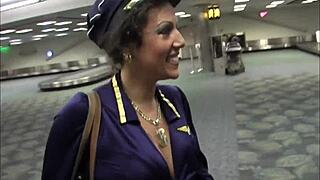 What happens when milf stewardess in stockings meets massive black cock for wrecking?