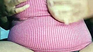 Chubby Indian Housewife's Juicy Hairy Pussy Dripping Beside Her Big Saggy Tits