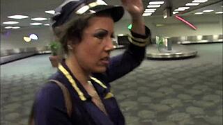 What happens when milf stewardess in stockings meets massive black cock for wrecking?