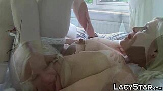 mature lady lacey starr teaches young stud proper granny fucking techniques