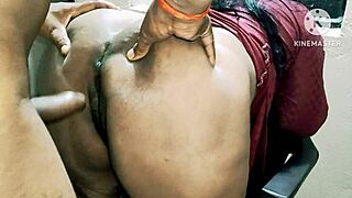 Indian mommy Dirty Tina's big tits jiggle on huge BBC deepthroat