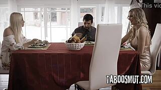 STEP-DADDY interviews Kenzie Taylor and Carolina Sweets in kinky lingerie threesome CASTING